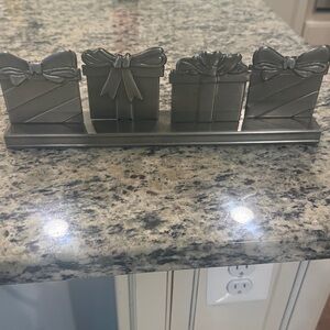 Hallmark Pewter Gift Box Card Holder